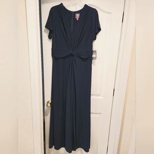 NWT Vince Camuto short sleeve wide leg navy blue romper size 1x